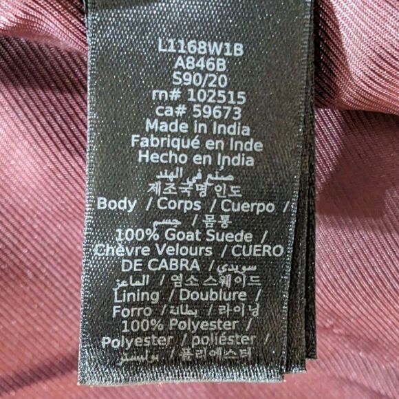 John Varvatos Men's Goat Suede Leather Camel Tan Field Jacket Size S - Picture 15 of 16